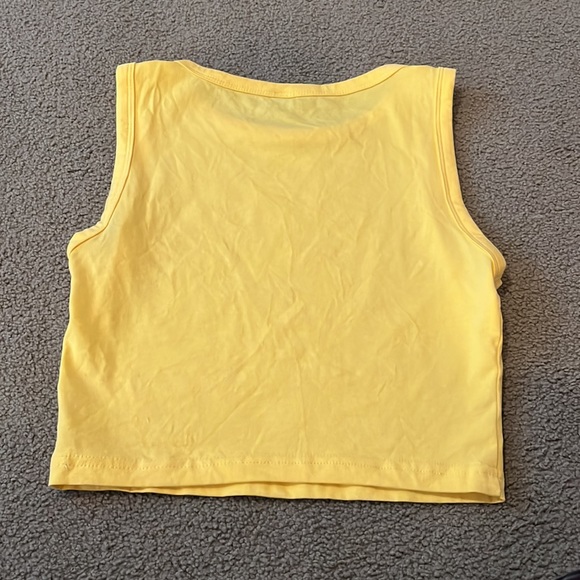 yellow shien cropped tank top size xs - Picture 3 of 3